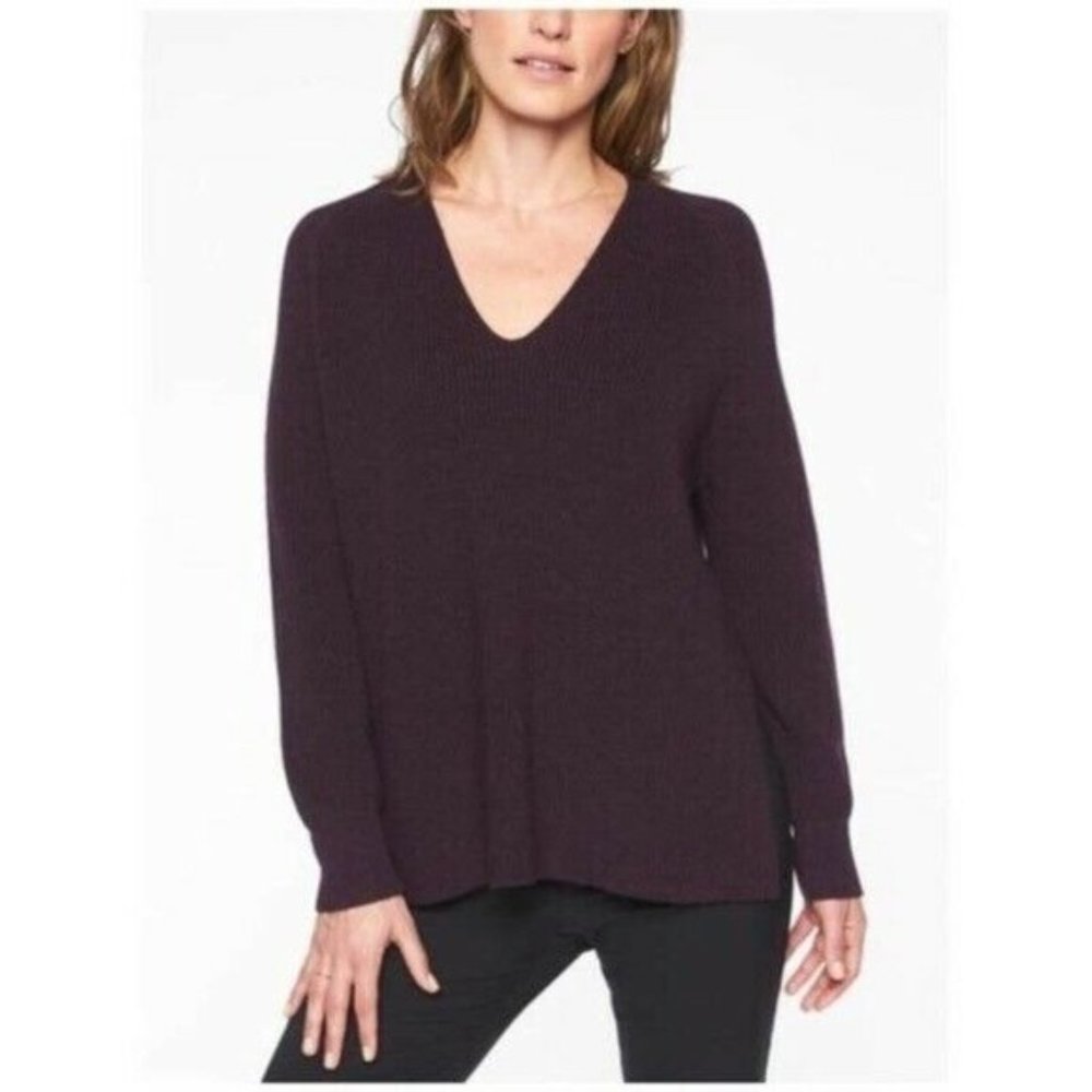Athleta Switchback Purple Pullover Sweater - image 1